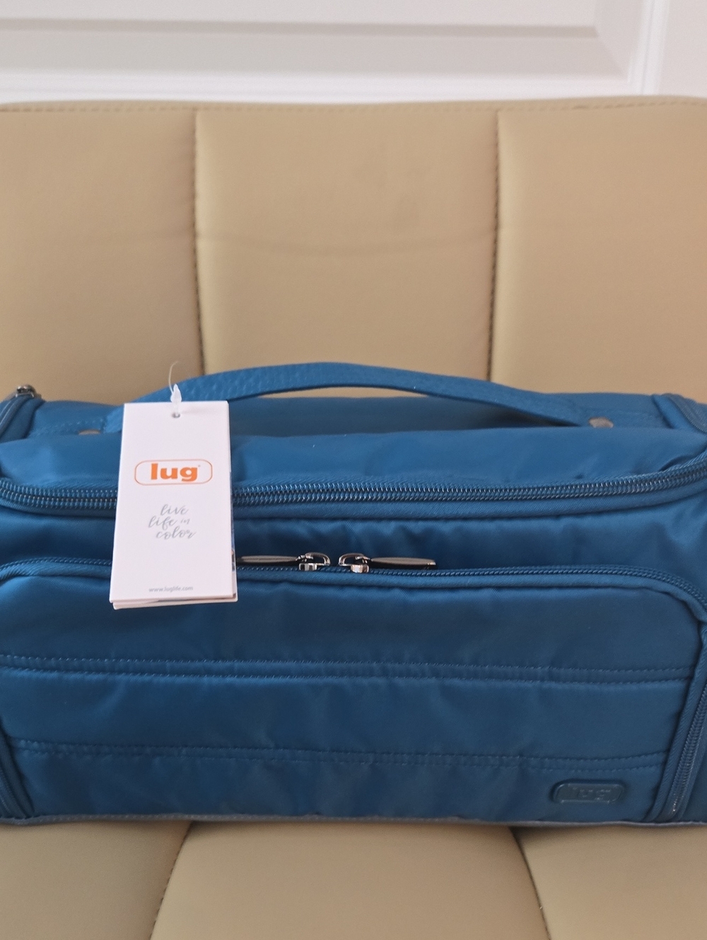 Lug Large Dolly Teal Toiletry Bag with Top Handle